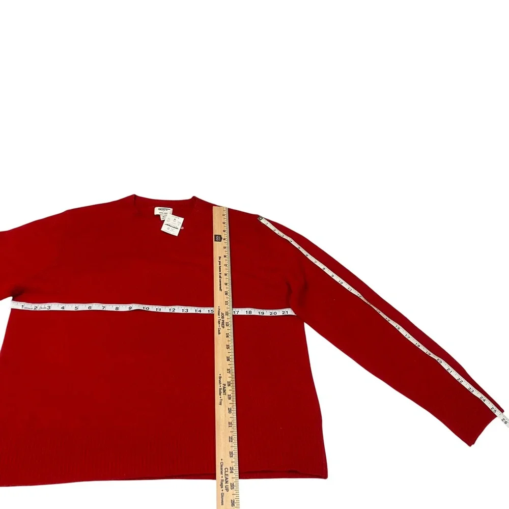 J.Crew Factory Crewneck Red Sweater Extra-Soft Yarn Women XL‎ NWT Holiday Flaw